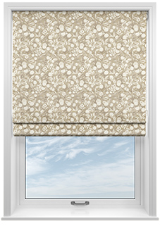 Plum Sketch, Cashmere - Twist&Fit Roman Blind
